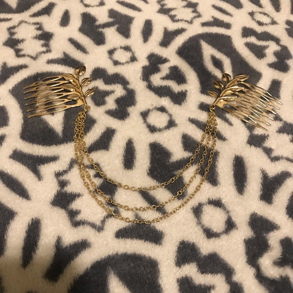 🌿 Golden “Greek Goddess” Leaf Hair Pin 🌿